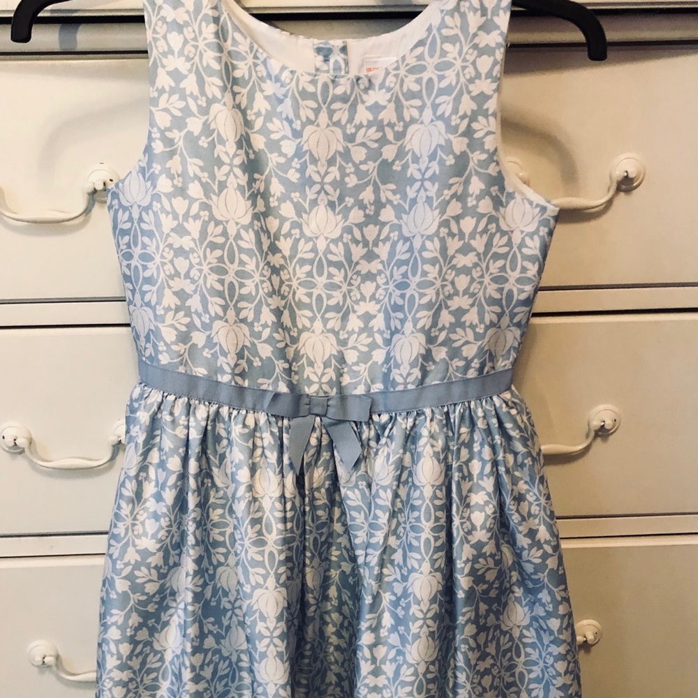 Gymboree blue and white floral dress
